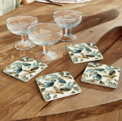 Steinuntersetzer-Set - Herbstblätter