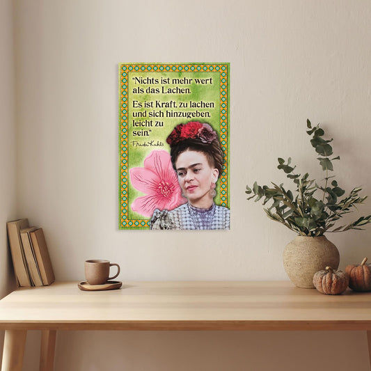 Frida Kahlo Blechschild - Lachen