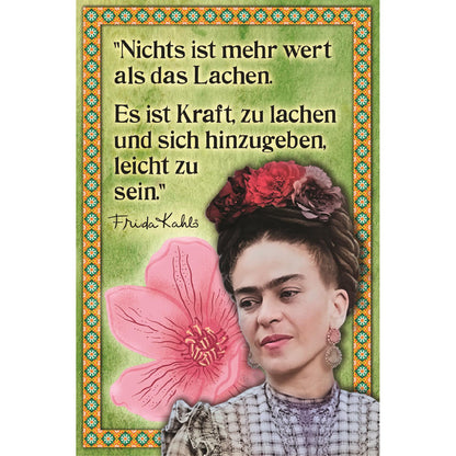Frida Kahlo Blechschild - Lachen