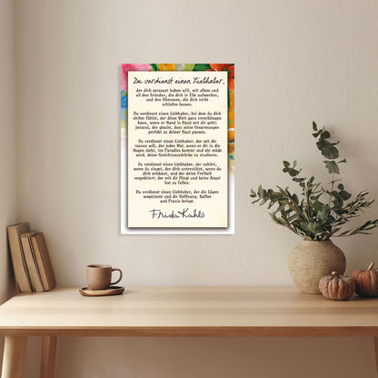 Frida Kahlo Blechschild - Liebhaber