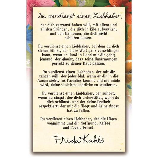 Frida Kahlo Blechschild - Liebhaber