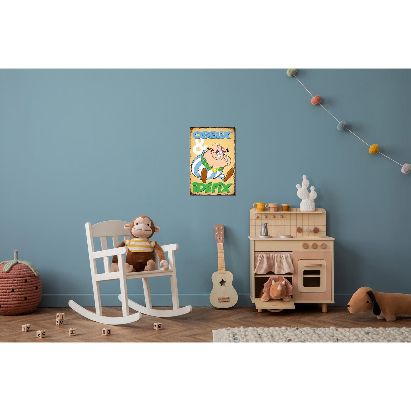 Blechschild - Obelix und Idefix