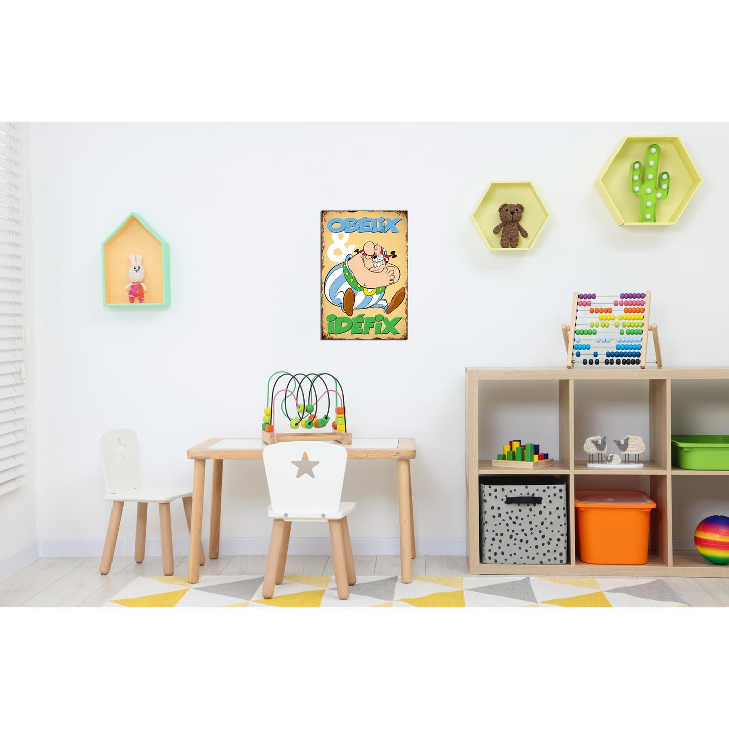 Blechschild - Obelix und Idefix