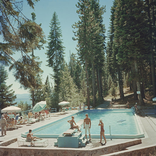 Slim Aarons - Pool At Lake Tahoe