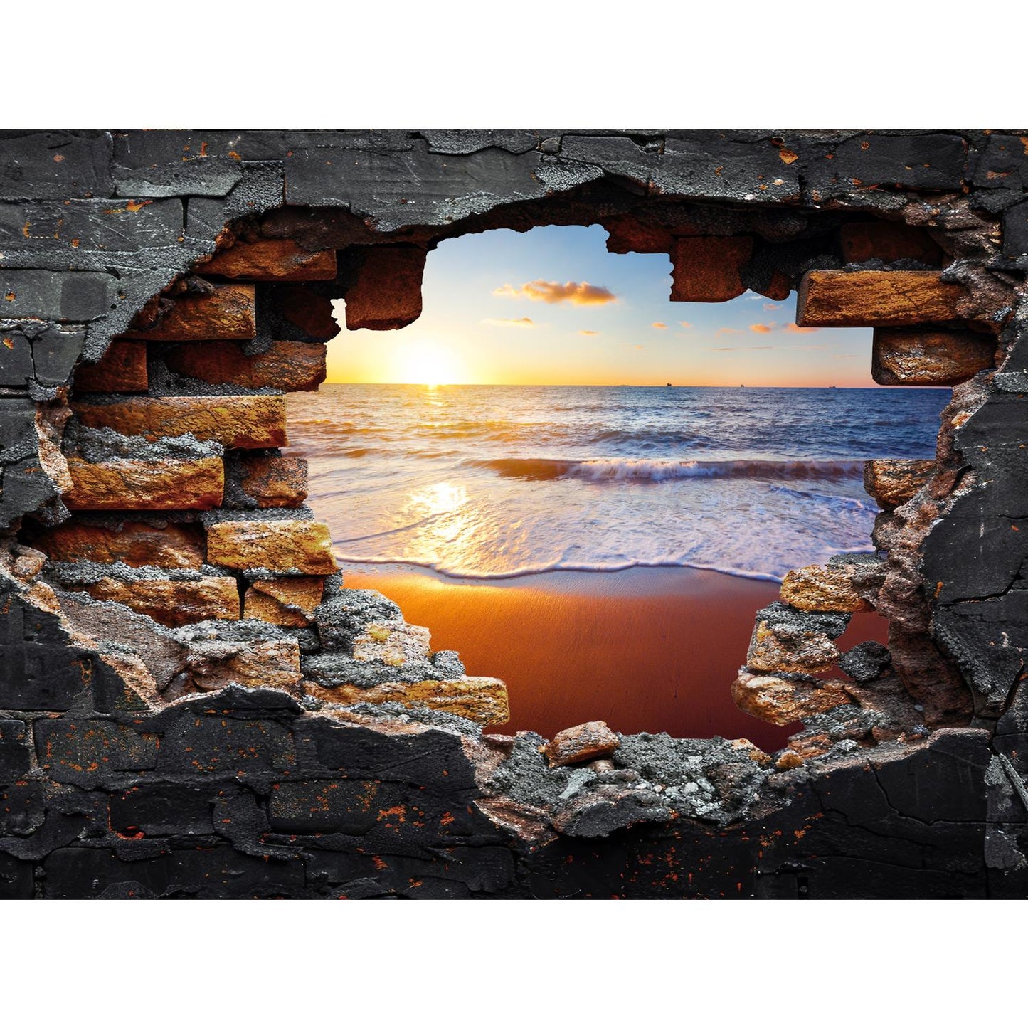 Spritzschutz - Sonnenuntergang am Strand