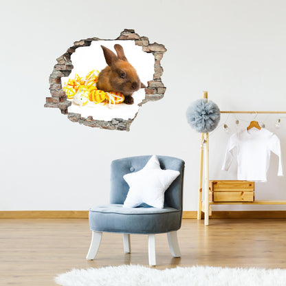 3D Wandtattoo - Brauner Hase