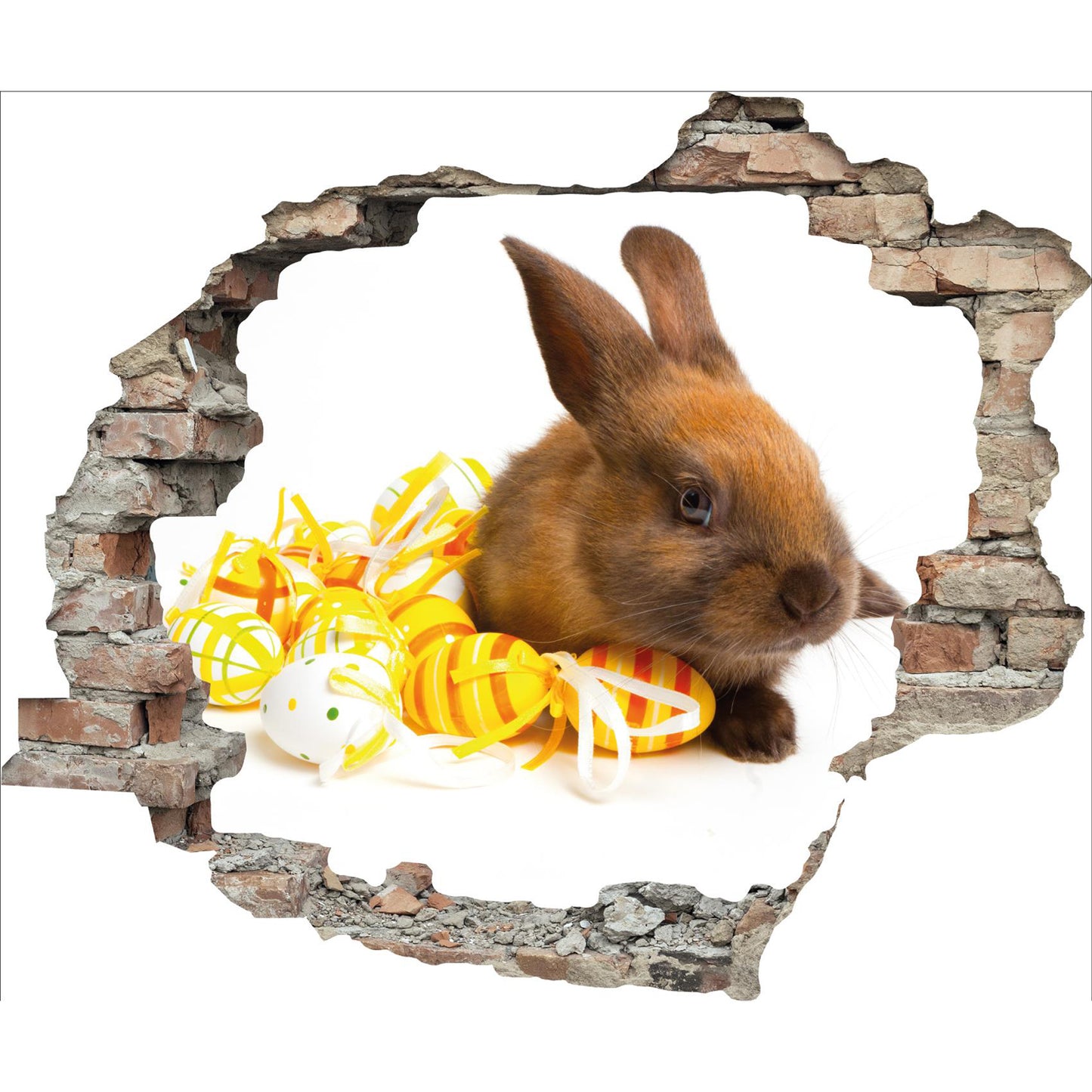 3D Wandtattoo - Brauner Hase