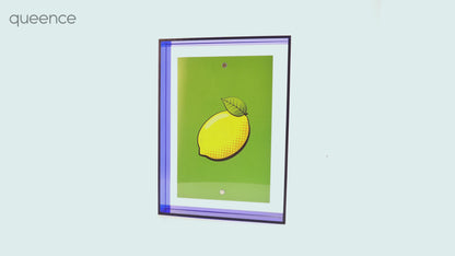 Acrylglas Bilderrahmen - Neon Blau