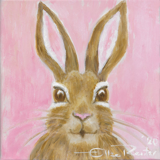 Leinwandbild - Hasi II Pink