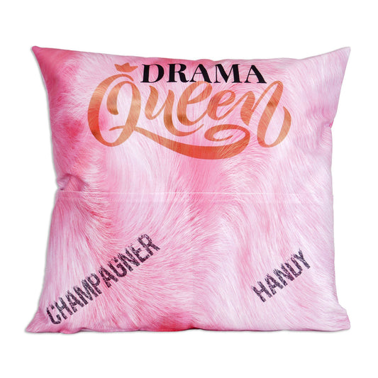 Kissenbezug - Drama Queen mit Taschen