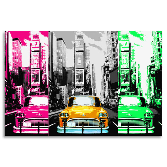 Acrylglasbild - Big City Cars