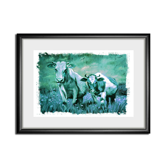 Rahmenbild - Green Cows