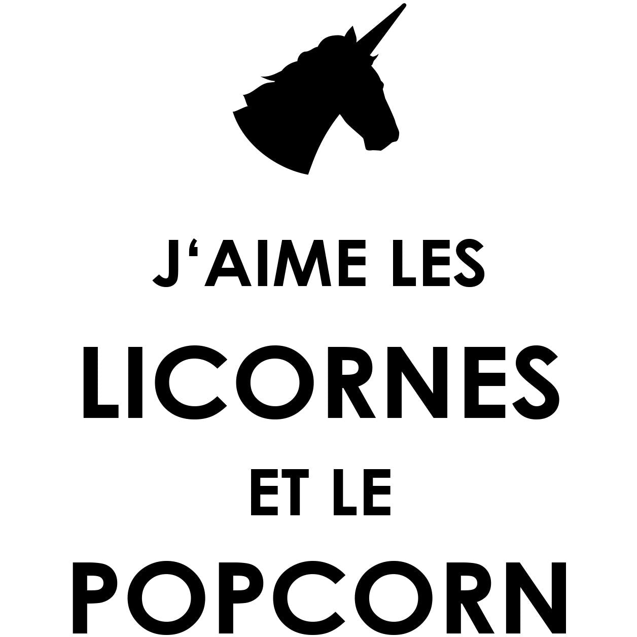 Leinwandbild - JAIME LES LICORNES ET LE POPCORN