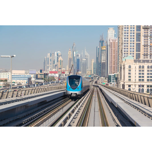 Leinwandbild - Railway in the city