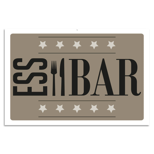 Blechschild - ESS BAR