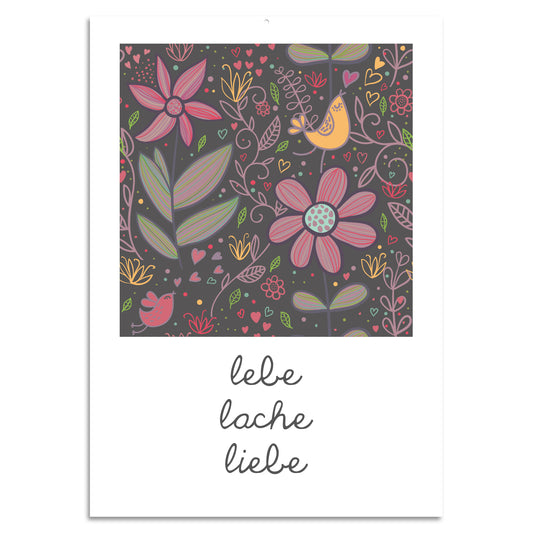 Blechschild - lebe lache liebe