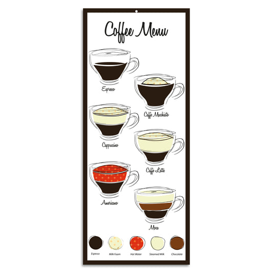 Blechschild - Coffee Menu