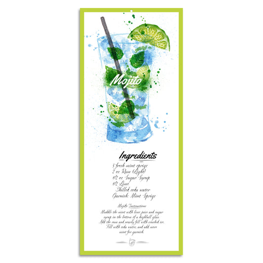 Blechschild - Mojito Rezept