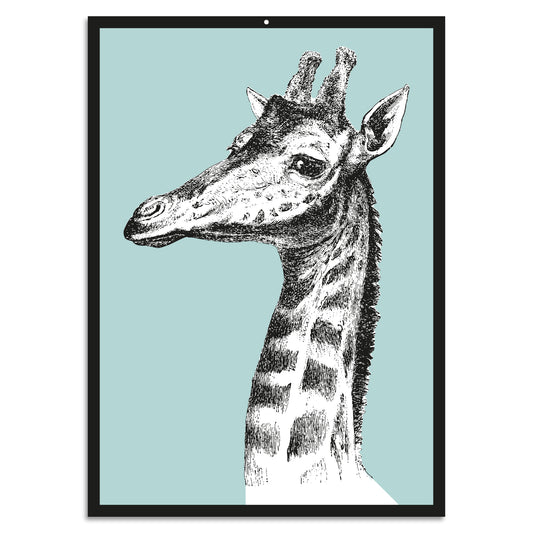 Blechschild - Giraffe