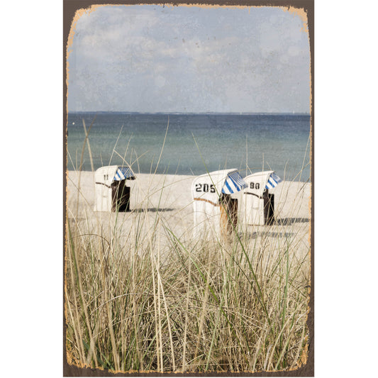 Blechschild - Strand