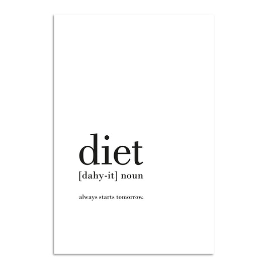 Blechschild - Diet