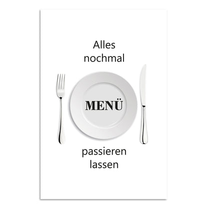 Blechschild - Alles nochmal Menü passieren lassen