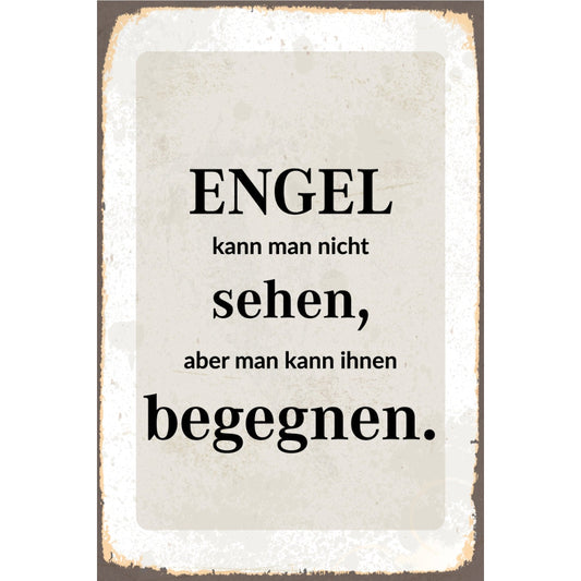 Blechschild - Engel Kann Man Nicht Sehen