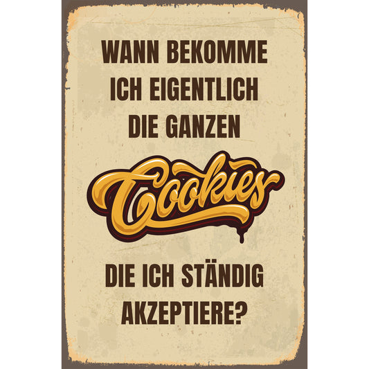 Blechschild - Cookies