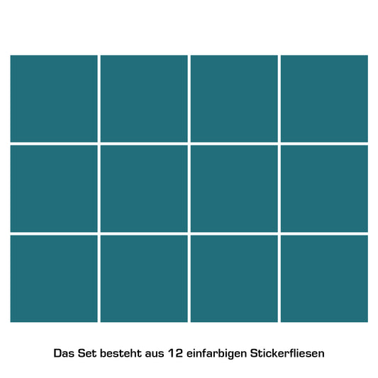 Stickerfliesen - Color Turquoise 12er-Set